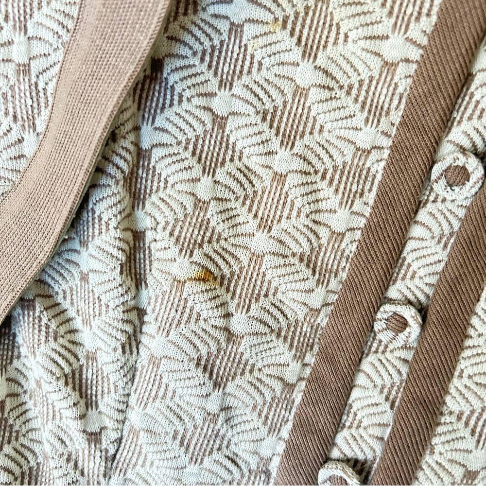 Vintage Cream & Tan Belted Sweater Dress - Picture 14 of 14